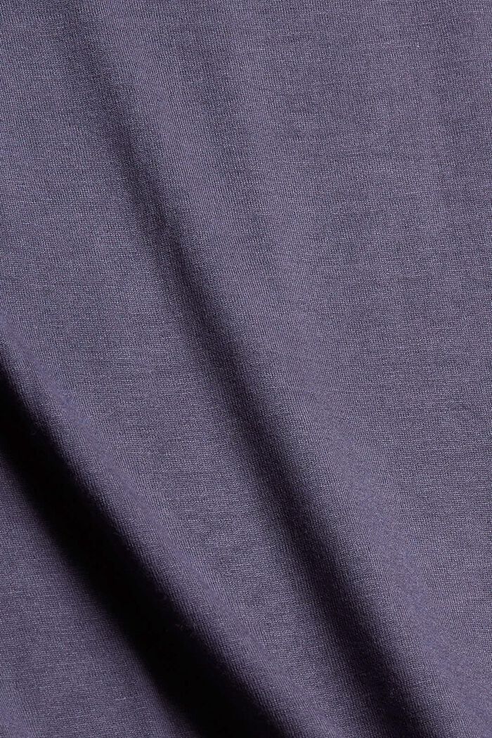 T-shirt med glitterprint, LENZING™ ECOVERO™, DARK BLUE, detail image number 4