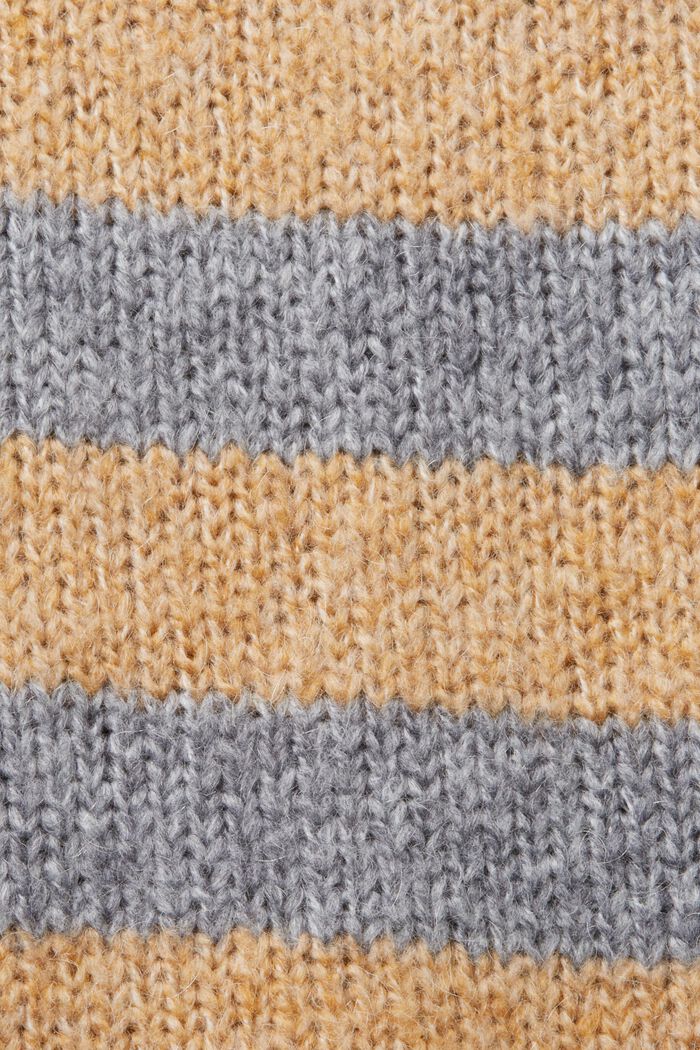 Stribet Sweater i uld-/mohairmiks, DUSTY NUDE, detail image number 5