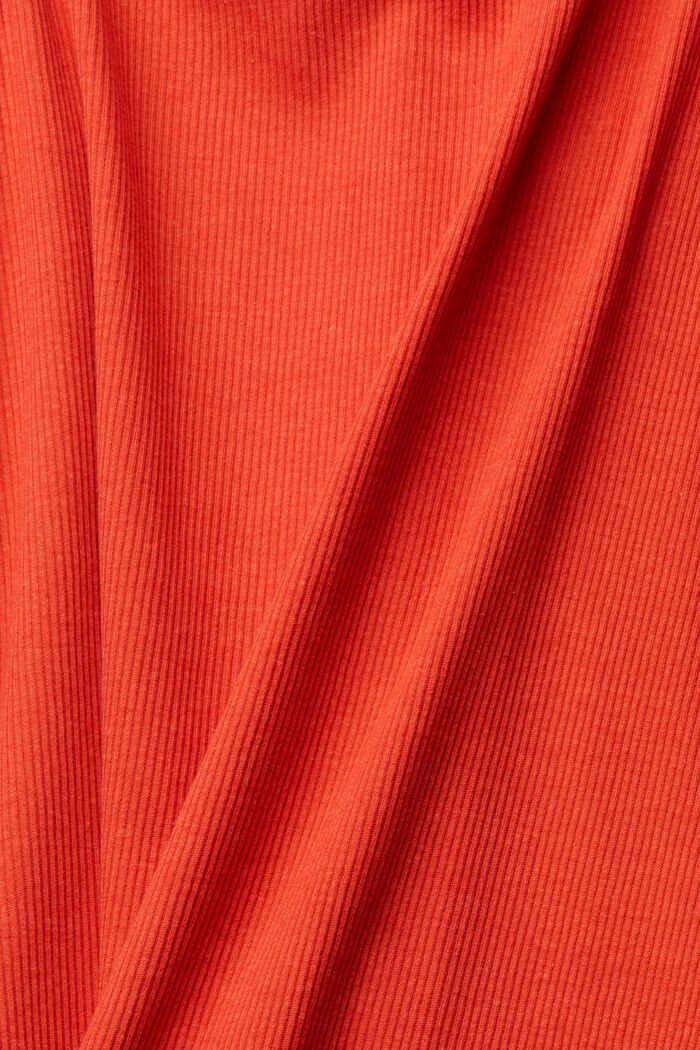 Ærmeløs top med blondekant, ORANGE RED, detail image number 1