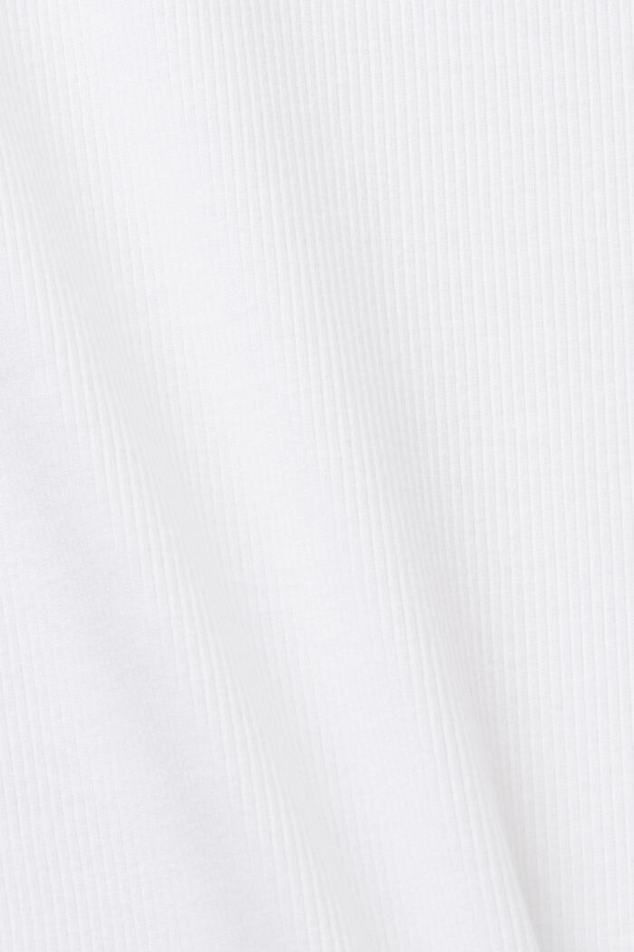T-shirt i bomuldsjersey med rund hals, WHITE, detail image number 7