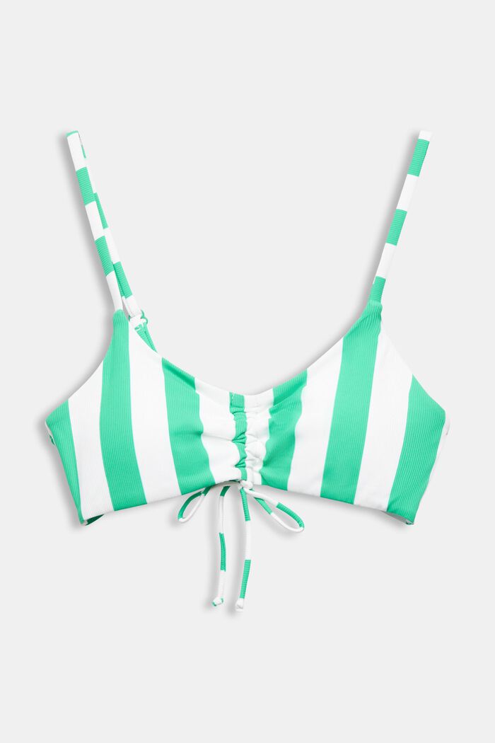 Stribet bikinitop med polstring, NEW GREEN, detail image number 4