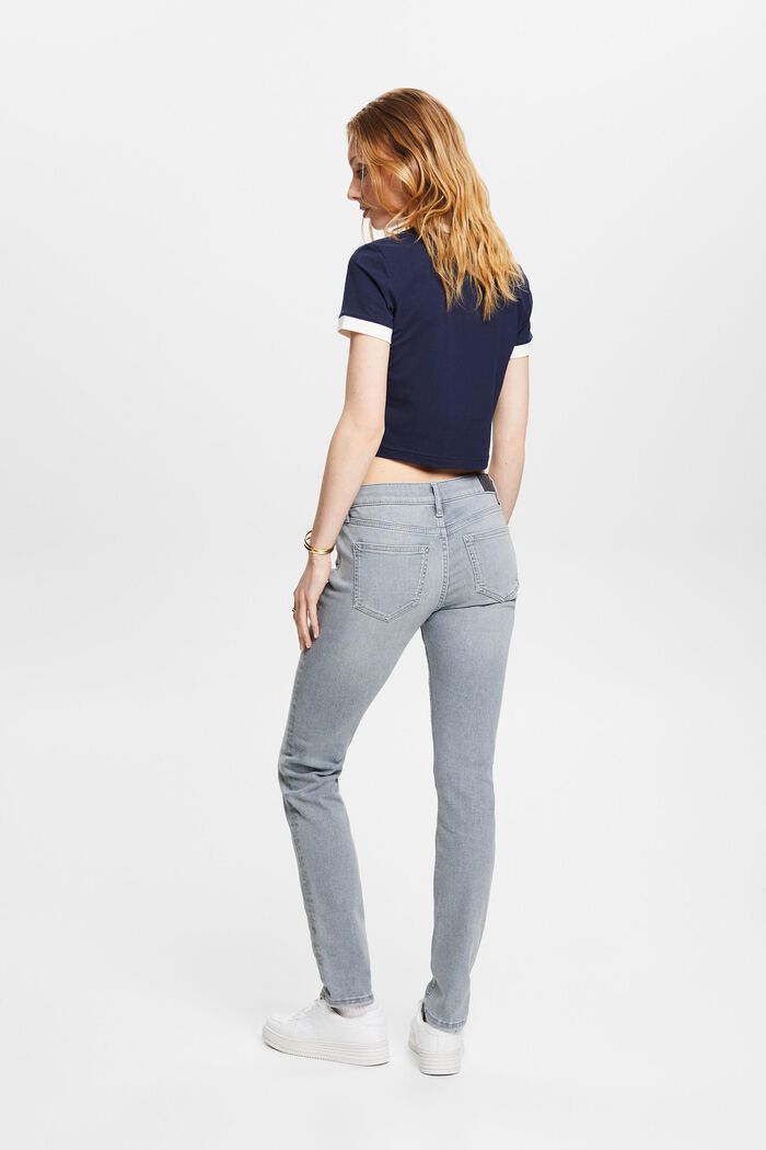 Slim jeans med mellemhøj talje, GREY LIGHT WASHED, detail image number 3