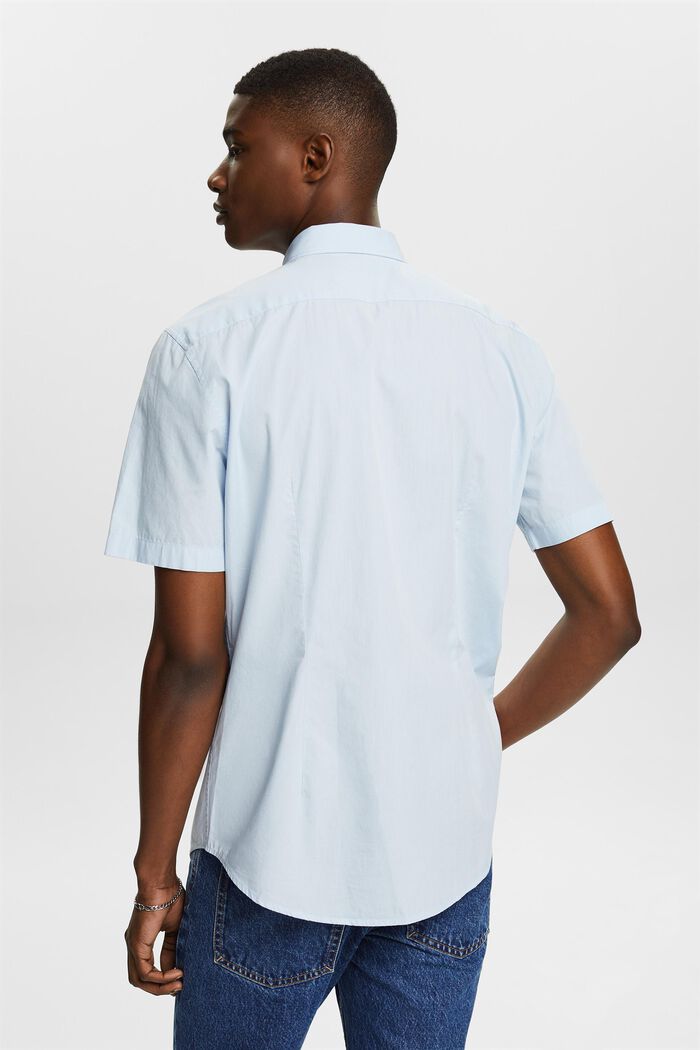 Kortærmet shirt i bomuldspoplin, LIGHT BLUE, detail image number 2