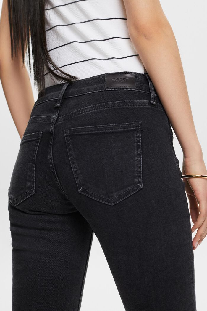 Skinny jeans med mellemhøj talje, BLACK RINSE, detail image number 3