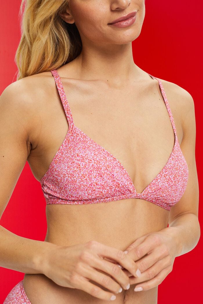 Polstret bikinitop med print, PINK, detail image number 1