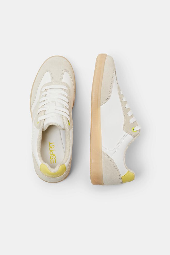 Sneakers i materialemiks, PASTEL YELLOW, detail image number 5