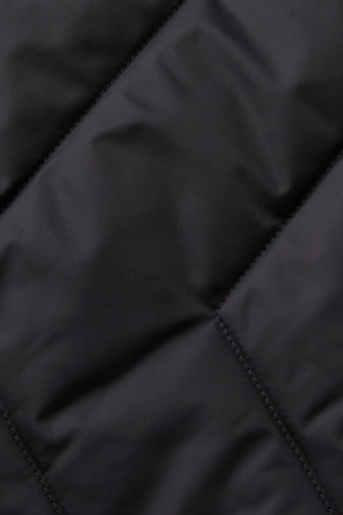 Genanvendt: Let, quiltet jakke, BLACK, detail image number 4