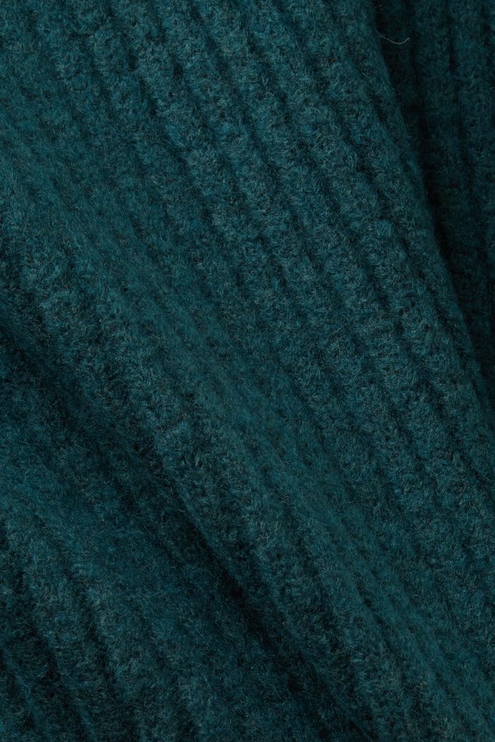 Minikjole i ribstrik, EMERALD GREEN, detail image number 5