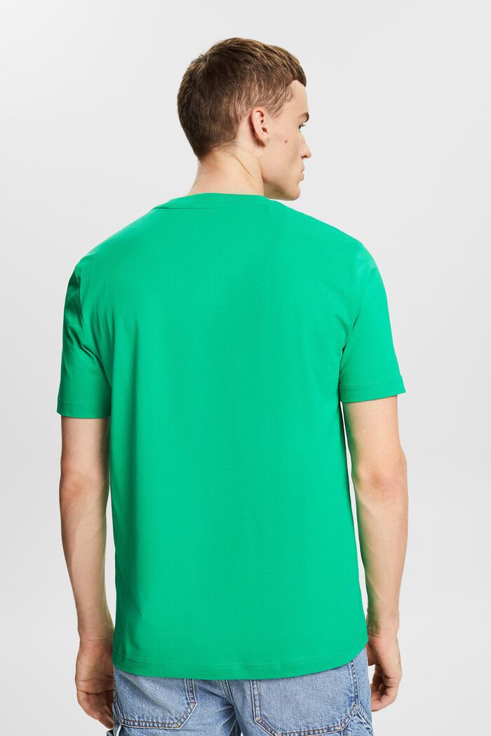 Jersey-T-shirt i økologisk bomuld, GREEN, detail image number 2