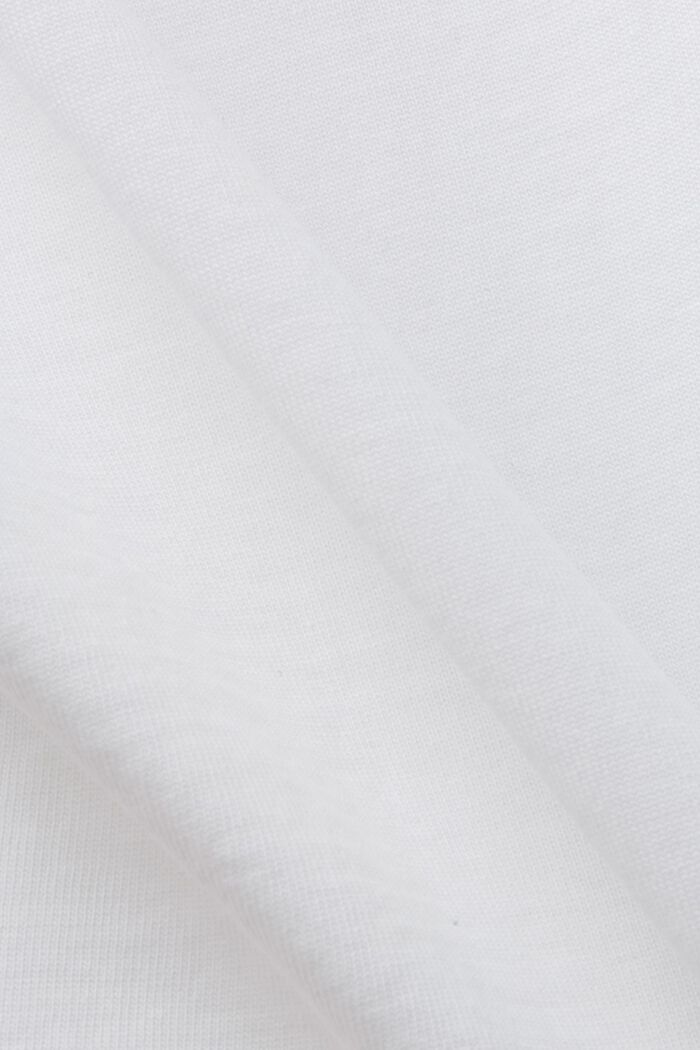 T-shirt i økologisk bomuld med geometrisk print, WHITE, detail image number 5