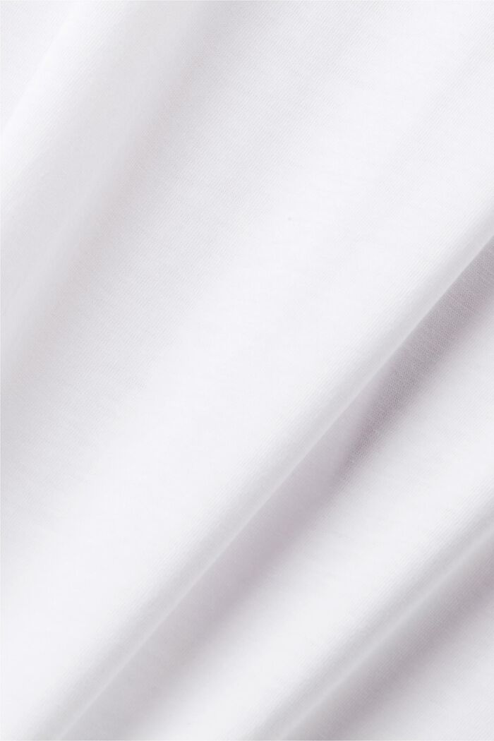 Bomulds-T-shirt med print, WHITE, detail image number 5