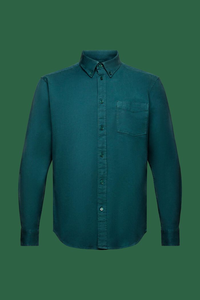 Regular fit-skjorte i twill, EMERALD GREEN, detail image number 7