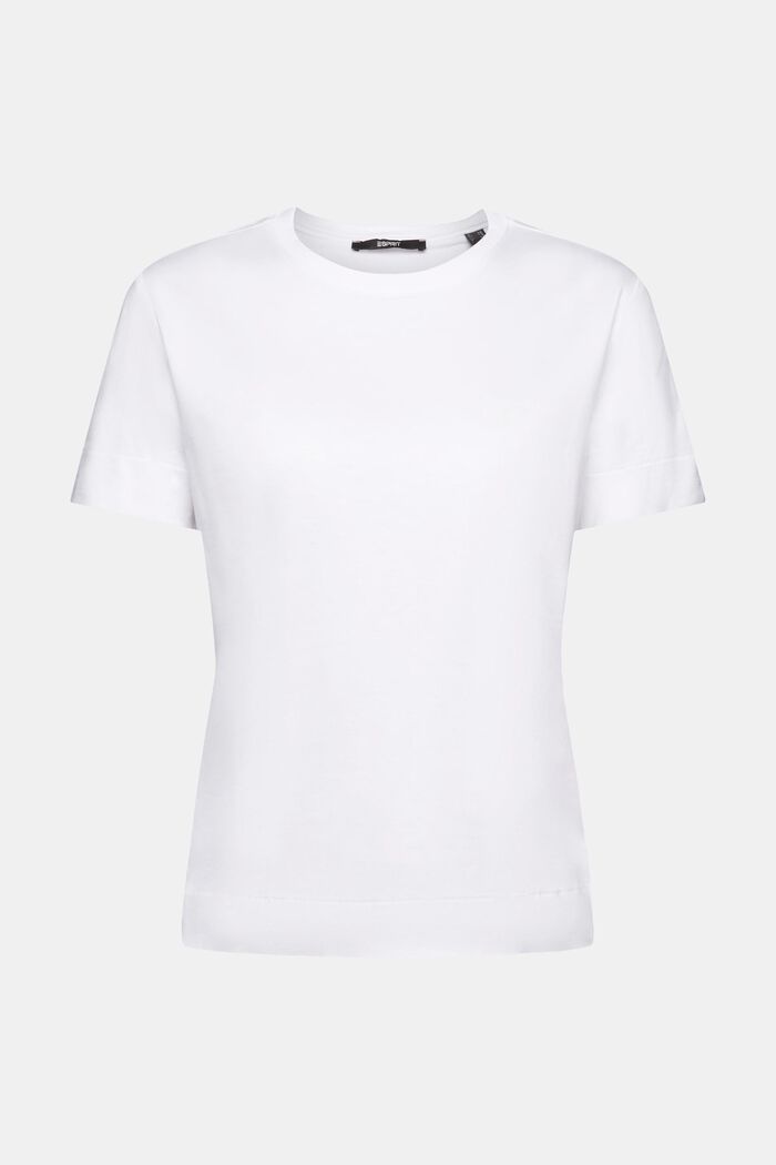 T-shirt med print på brystet, WHITE, detail image number 6