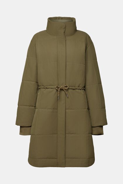 Genanvendt: Quiltet frakke med inderside i fleece
