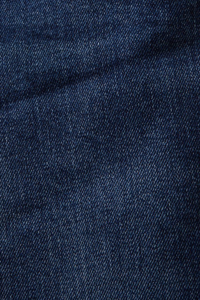 Lige retro-jeans med høj talje, BLUE DARK WASHED, detail image number 6