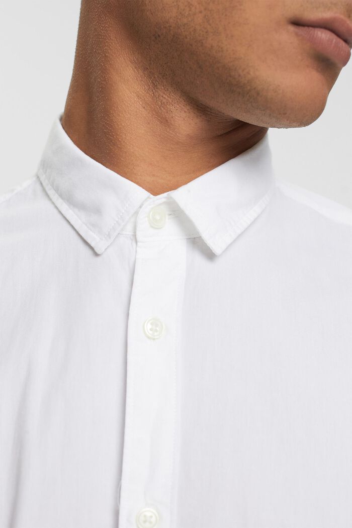 Slim fit-skjorte i bæredygtig bomuld, WHITE, detail image number 0