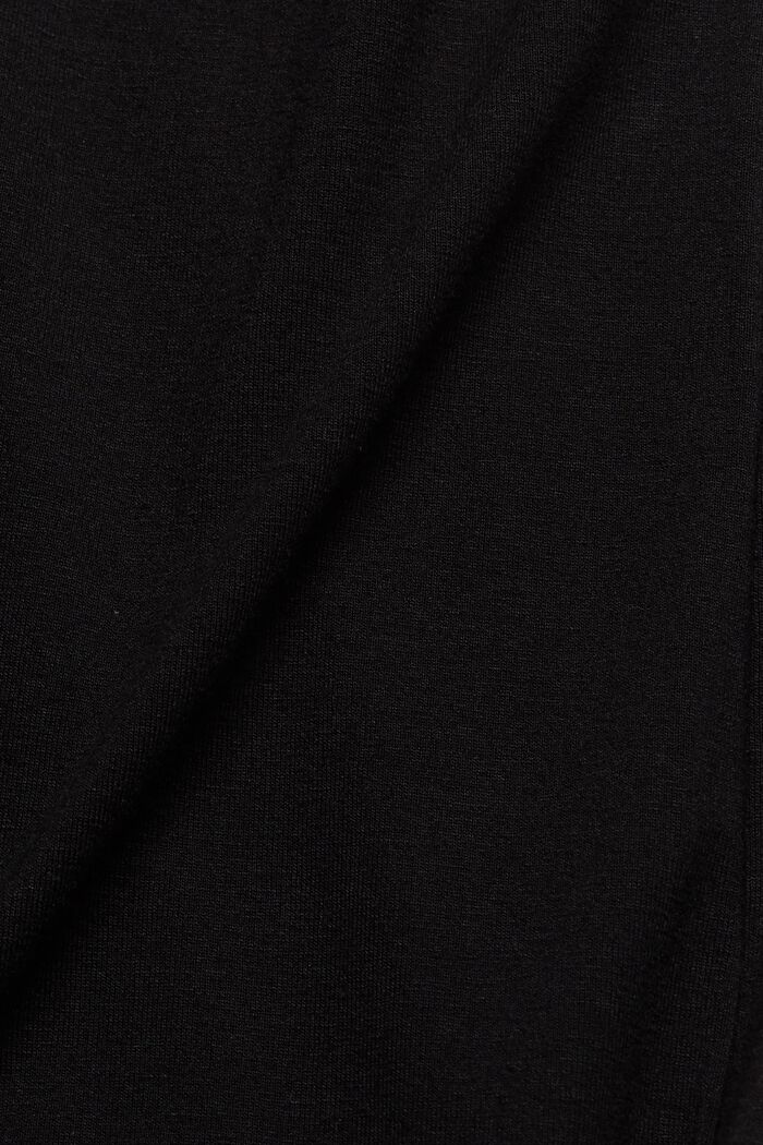 Jerseykjole med bundne knuder, LENZING™ ECOVERO™, BLACK, detail image number 4