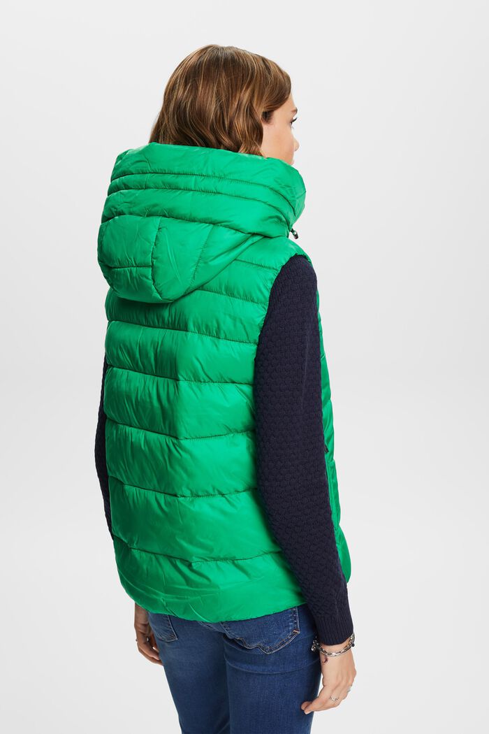 Genanvendte materialer: Quiltet vest, GREEN, detail image number 3