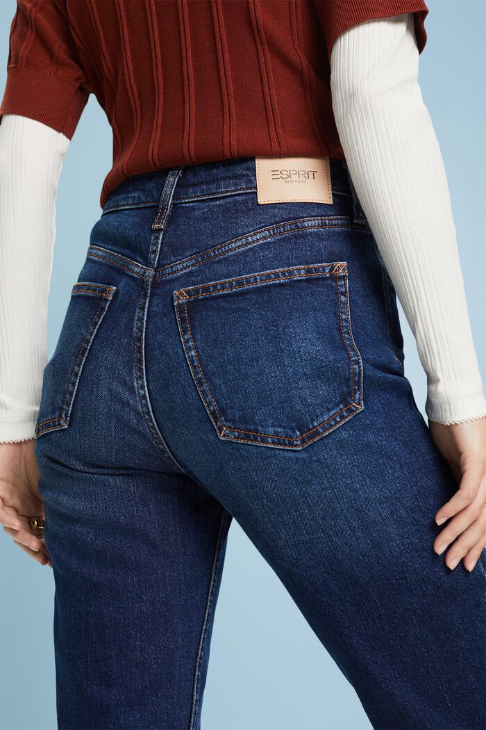 Klassiske retro-jeans med høj talje, BLUE DARK WASHED, detail image number 2