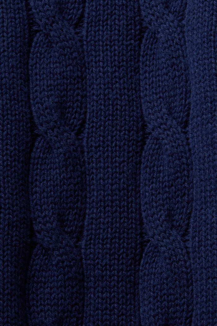 Sweater i kabelstrik med applikeret logo, INK, detail image number 5