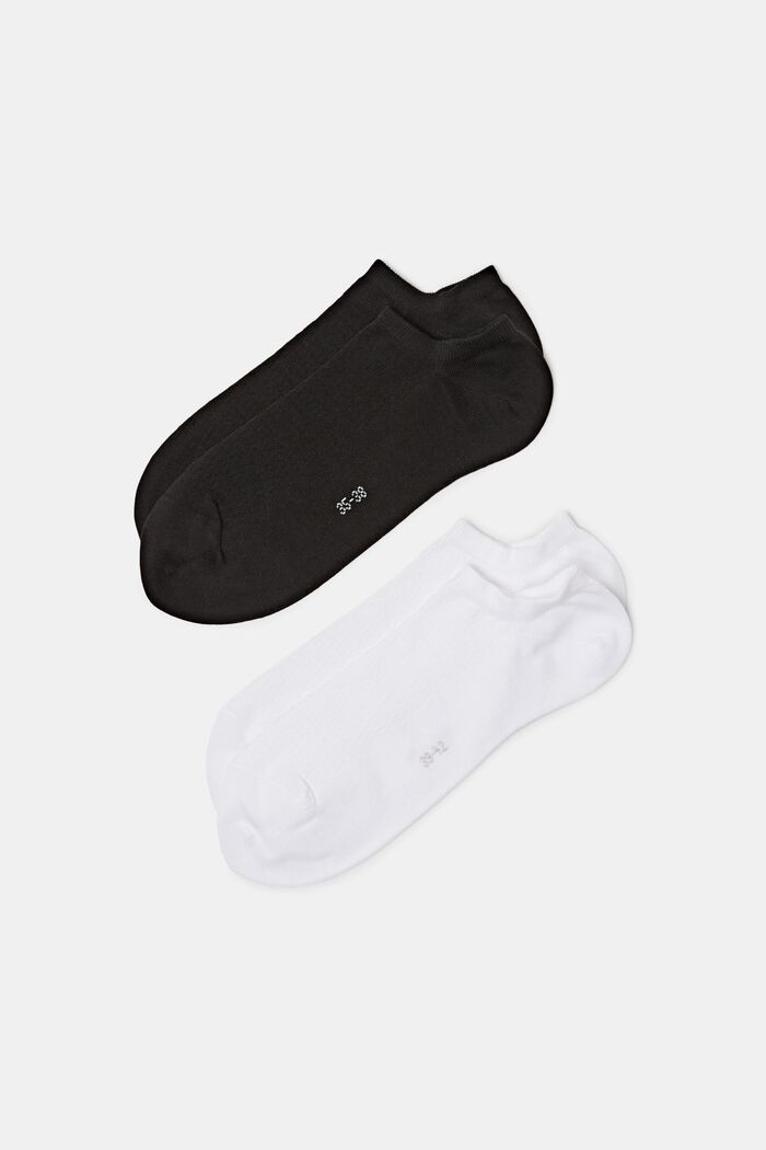 2-pak sneaker-sokker, BLACK/WHITE, detail image number 0