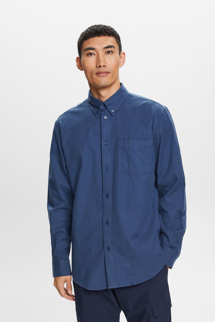 Regular fit-skjorte i twill, GREY BLUE, detail image number 2