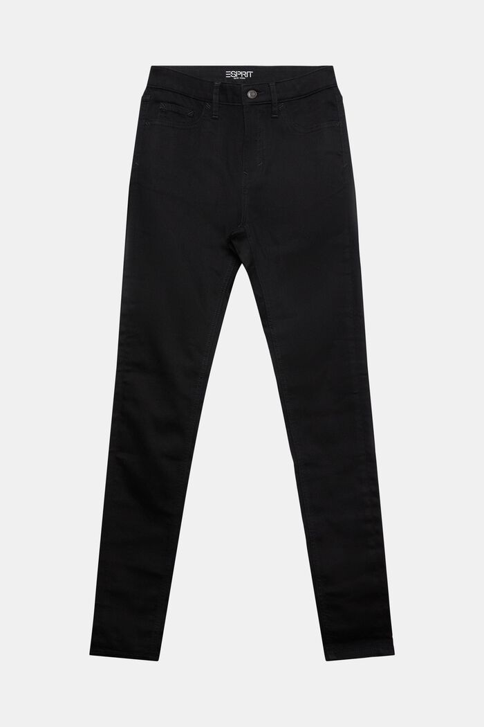 Skinny jeans af bomuldsstretch, lysægte, BLACK RINSE, detail image number 7