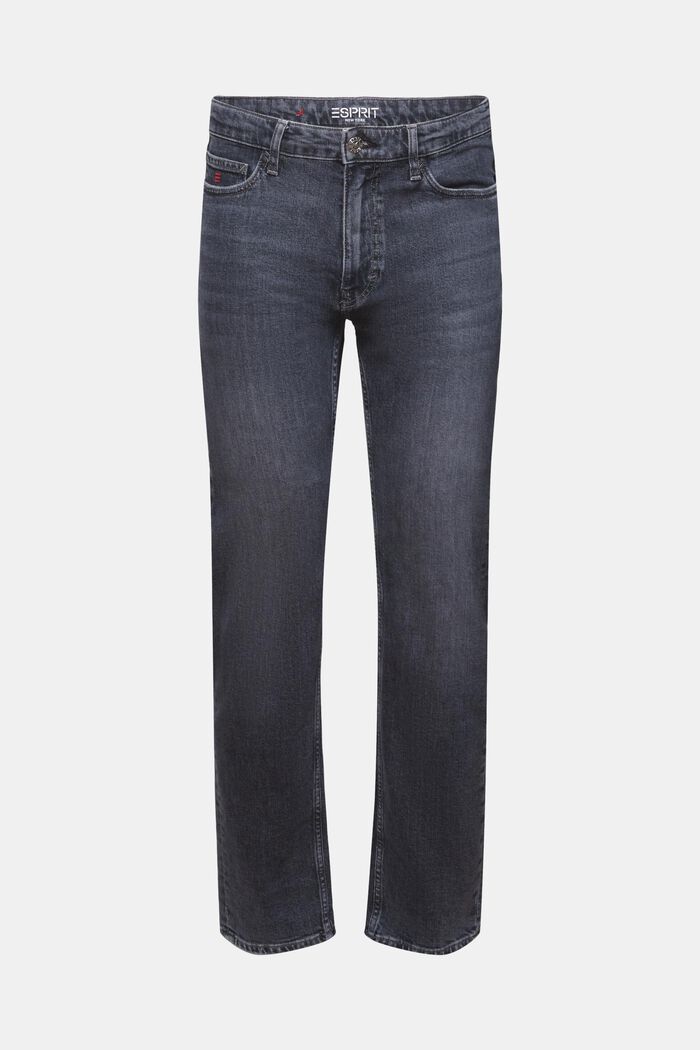 Lige jeans med mellemhøj talje, BLACK MEDIUM WASHED, detail image number 7