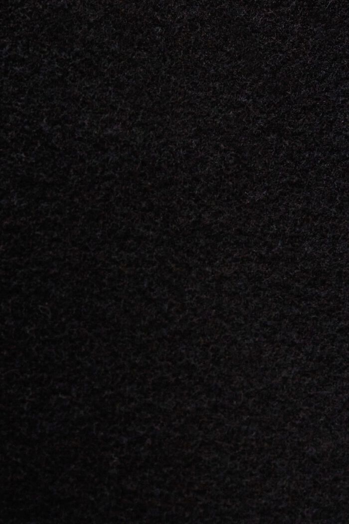 Frakke i uldmiks, BLACK, detail image number 5