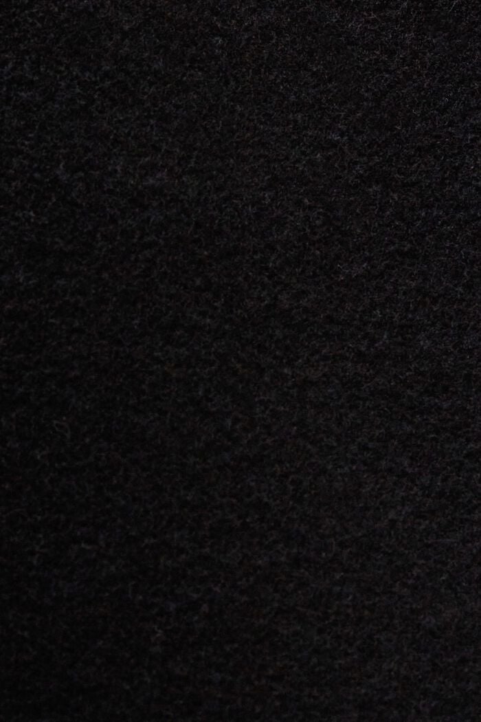 Frakke i uldmiks, BLACK, detail image number 5