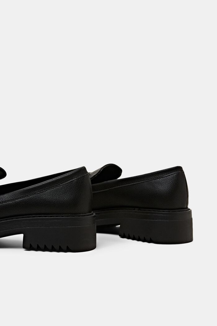 Platform loafers i vegansk læder, BLACK, detail image number 4