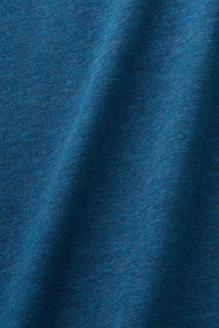 T-shirt med rund hals, 100 % bomuld, GREY BLUE, detail image number 4