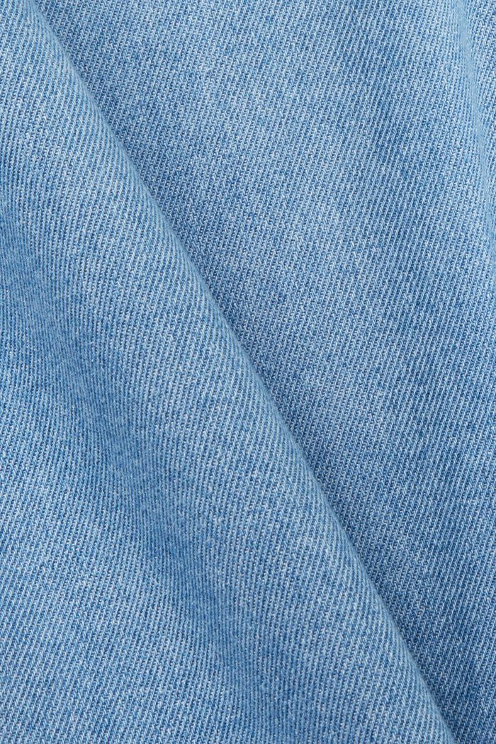 Denimskjorte i bomuld, BLUE LIGHT WASHED, detail image number 4