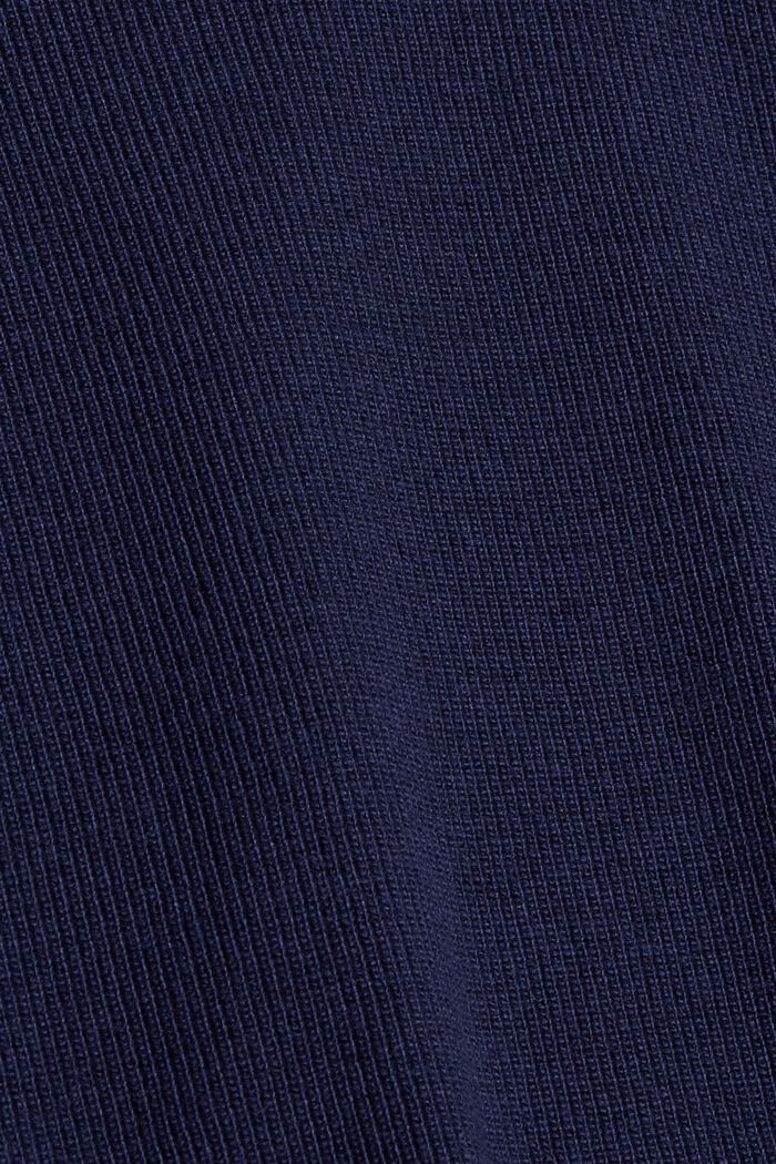 Med uld/kashmir: pullover med vandfaldskrave, NAVY, detail image number 4