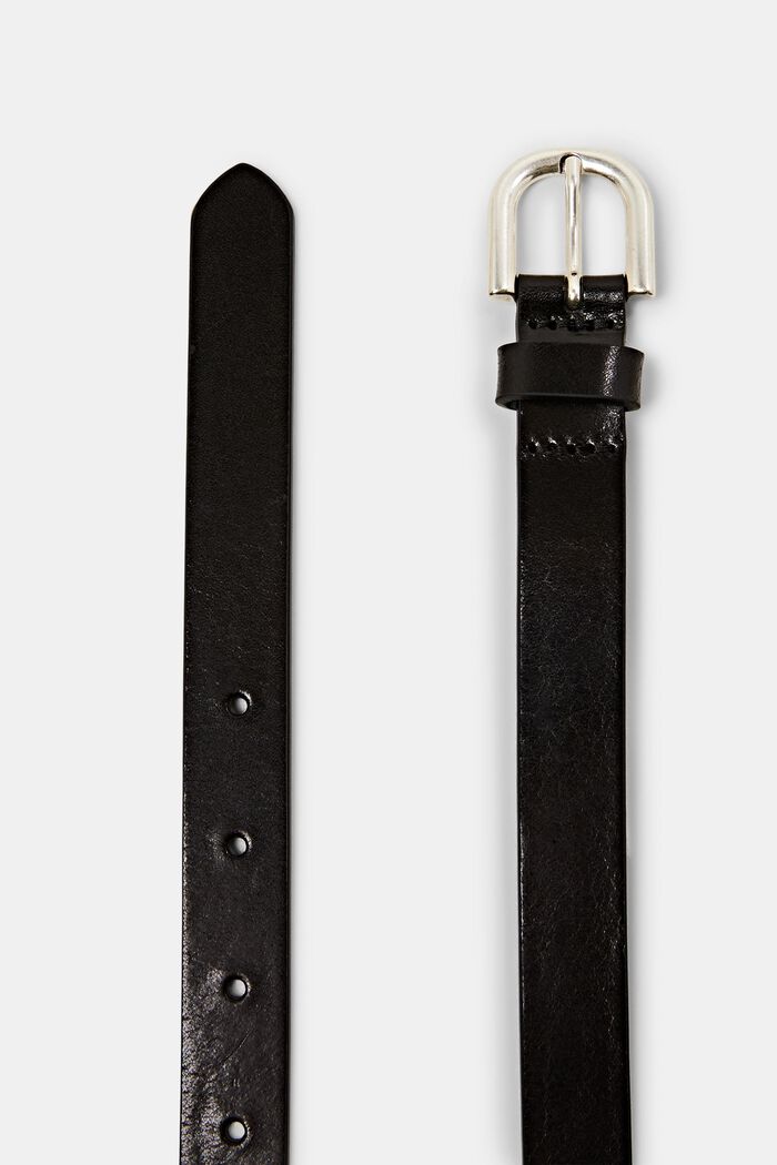 Smalt læderbælte, BLACK, detail image number 1