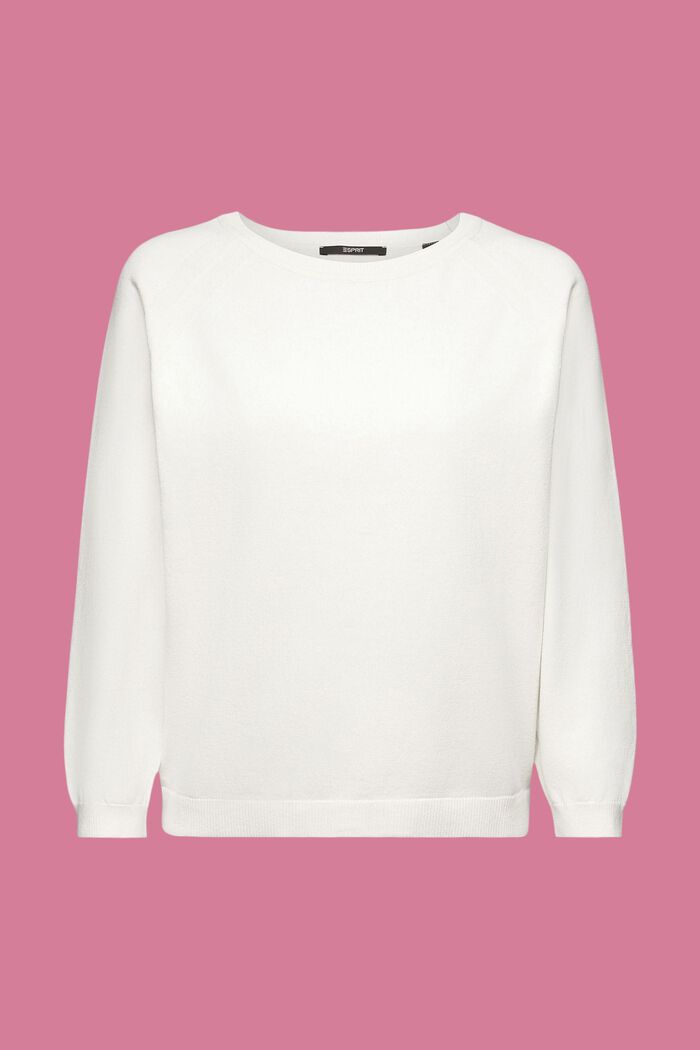 Sweater med flagermusærmer, OFF WHITE, detail image number 6