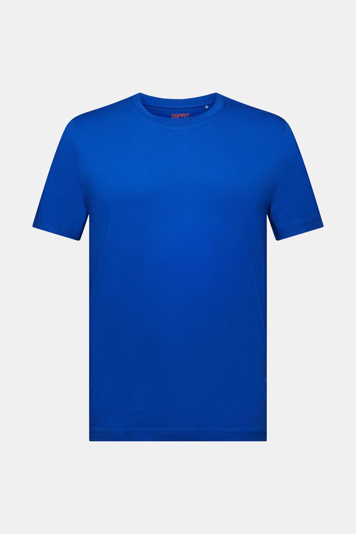 Jersey-T-shirt med rund hals, BRIGHT BLUE, detail image number 6