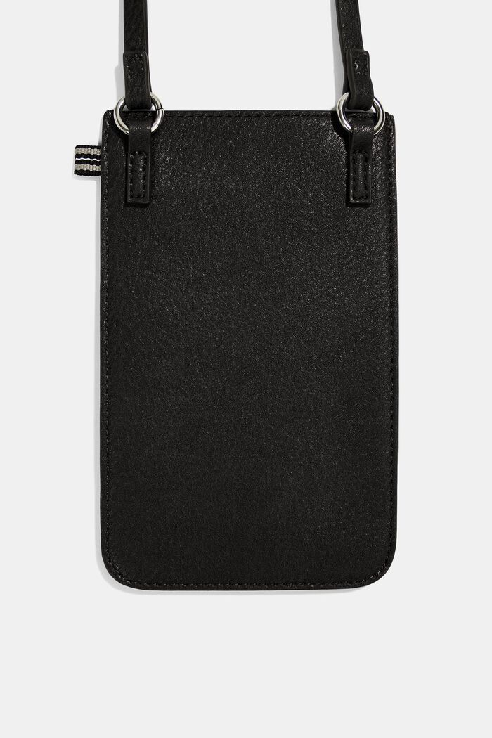 Smartphone-taske i læderlook, BLACK, detail image number 2