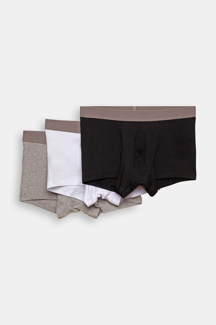 Multipakke med korte shorts i bomuldsstretch til mænd, GREY, detail image number 0