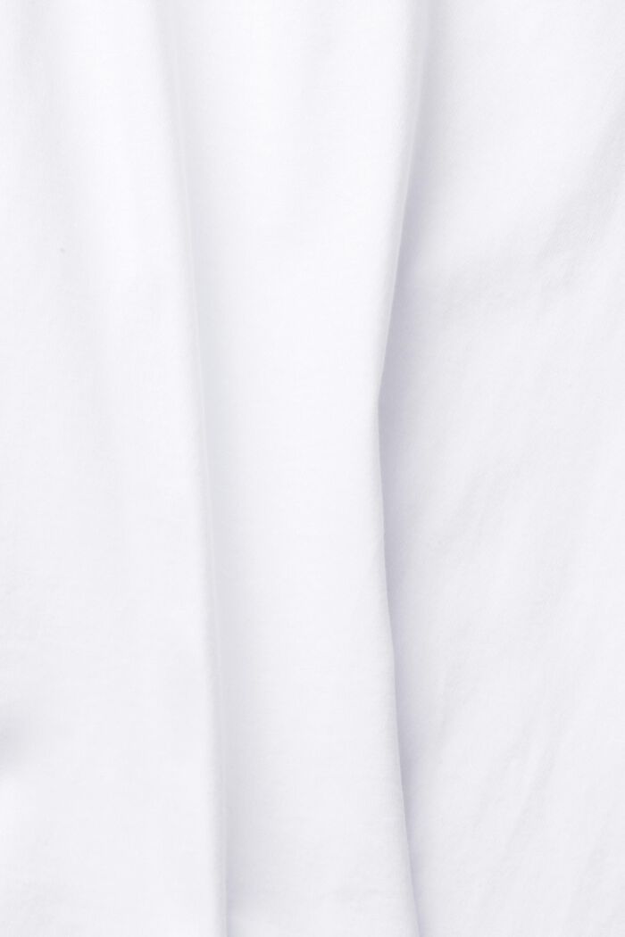 Basic-shirt i 100% økologisk bomuld, WHITE, detail image number 7