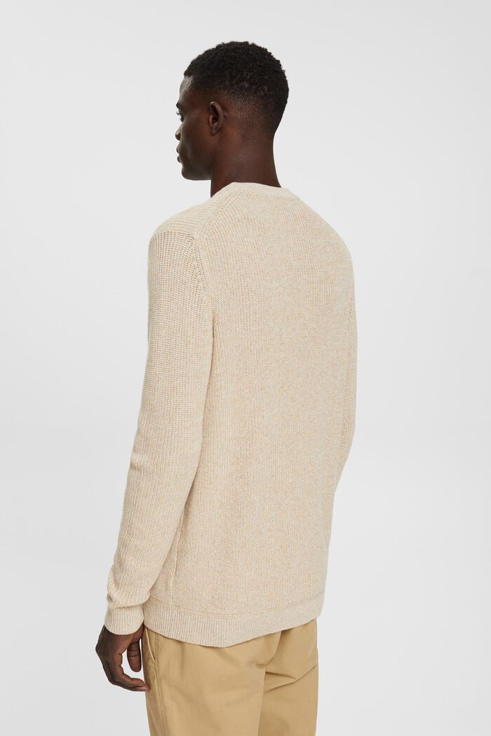 Stribet sweater, BEIGE, detail image number 3