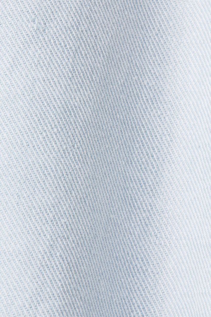 Dobbeltradet blazer i hørbomuld, LIGHT BLUE LAVENDER, detail image number 5