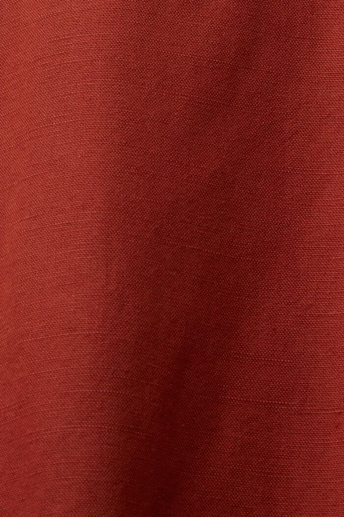 Enkeltradet blazer, hørmiks, TERRACOTTA, detail image number 5