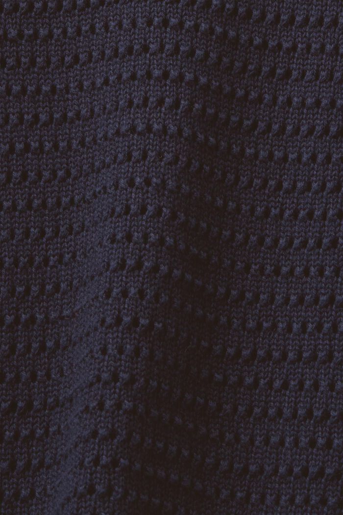Kortærmet sweater i mesh, NAVY, detail image number 5