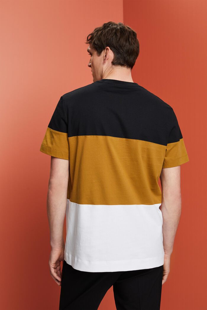 T-shirt med farveblok, 100 % bomuld, BLACK, detail image number 3