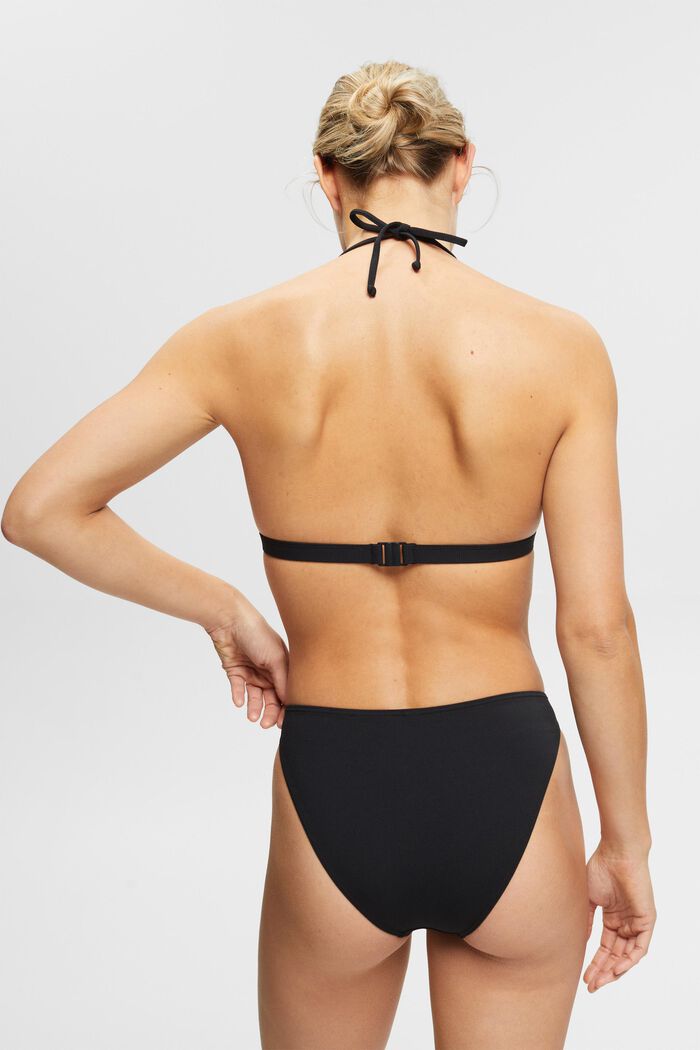 Halterneck-bikinitop med snøre, BLACK, detail image number 2