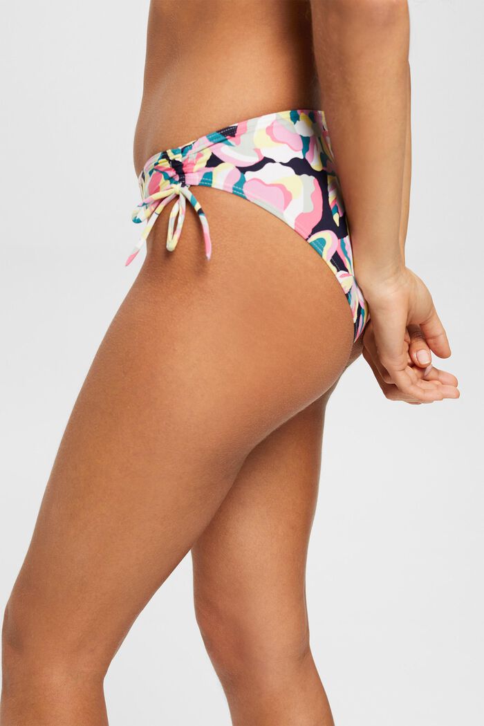 Carilo beach-bikinitrusser med blomsterprint, NAVY, detail image number 2