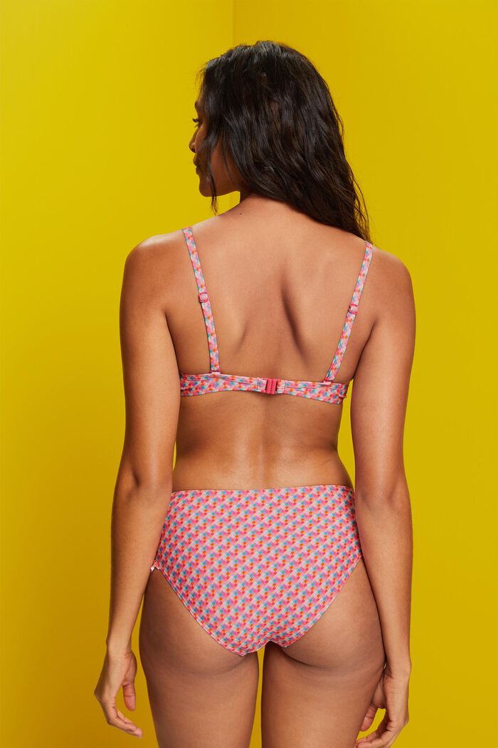 Genanvendt: polstret bikinitop med bøjle, PINK FUCHSIA, detail image number 2