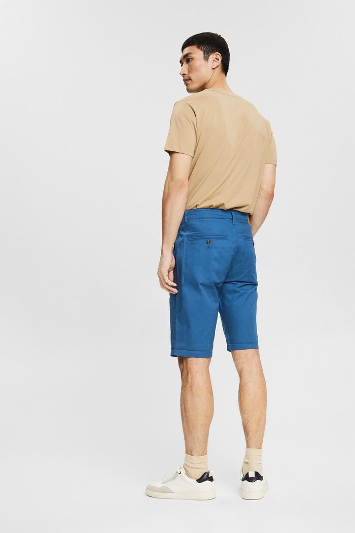 Korte bukser i økologisk bomuld, BLUE, detail image number 3