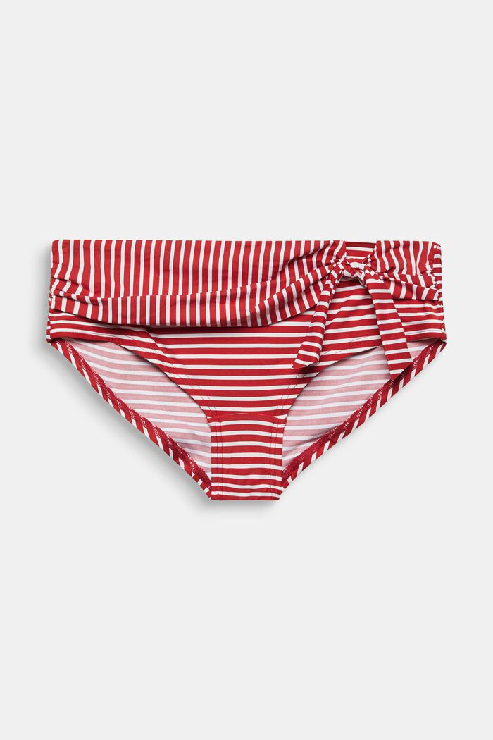 Af genanvendte materialer: Hipster-shorts med striber, RED, detail image number 0